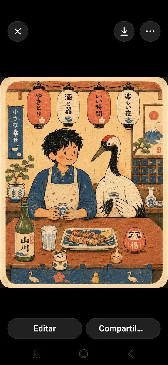 采用现代扁平风格、丝网印刷（riso）海报质感的插画：画面中[人类角色]身穿[服饰]，正面朝向观众，坐在一张简洁的咖啡桌后方，桌旁有[动物]，…, 图片 2