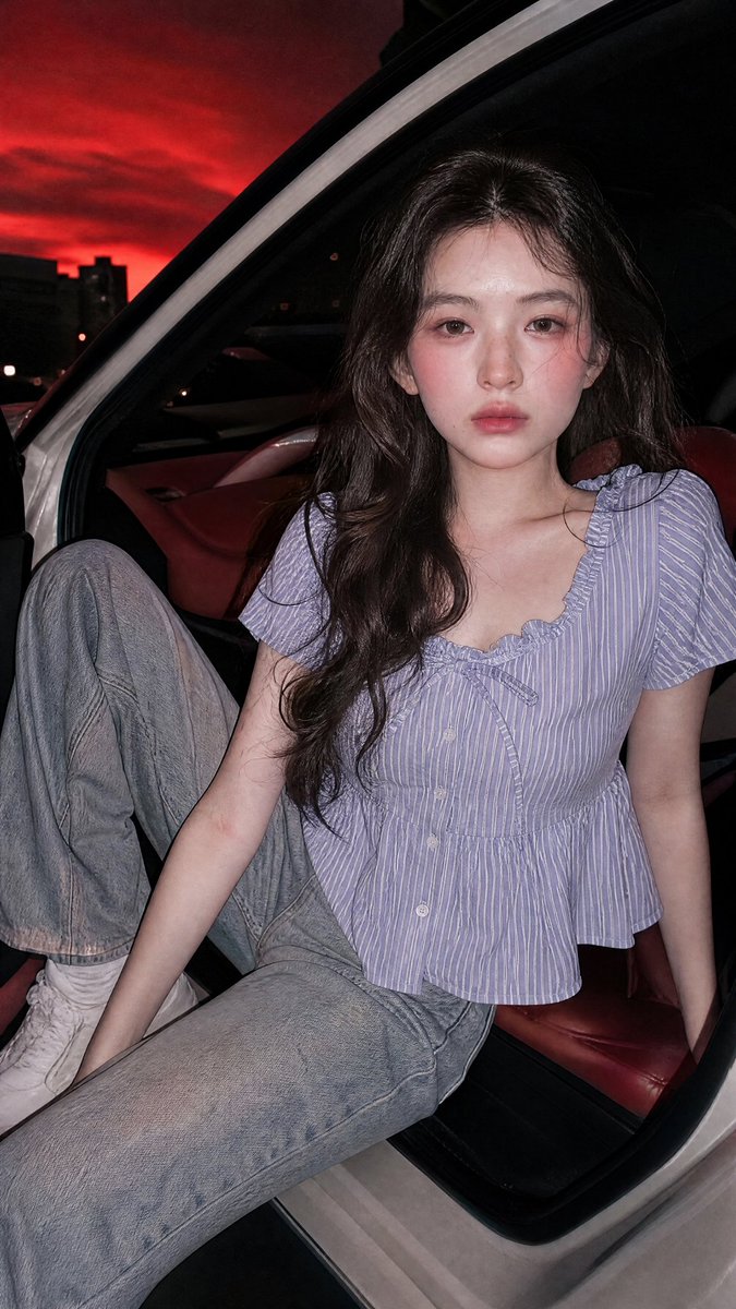 与附件文件中的脸100%相同——眼睛、鼻子、嘴巴和脸保持不变。娇小女性,身材纤细。皮肤白皙、光滑、细腻、有光泽——健康感、反射光线、柔和观感。…, 图片 1