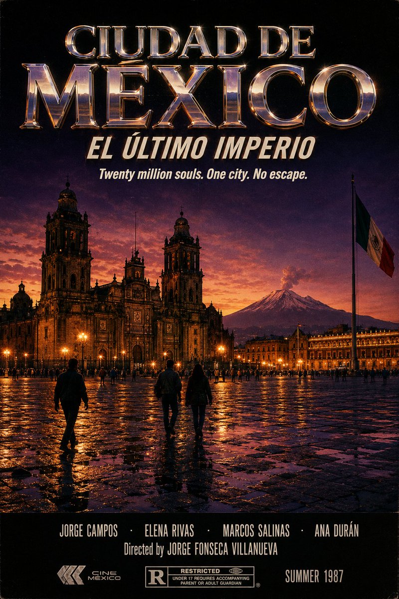 ciudad de méxico como un cartel de cine de los 80 que nunca existió., 图片 1