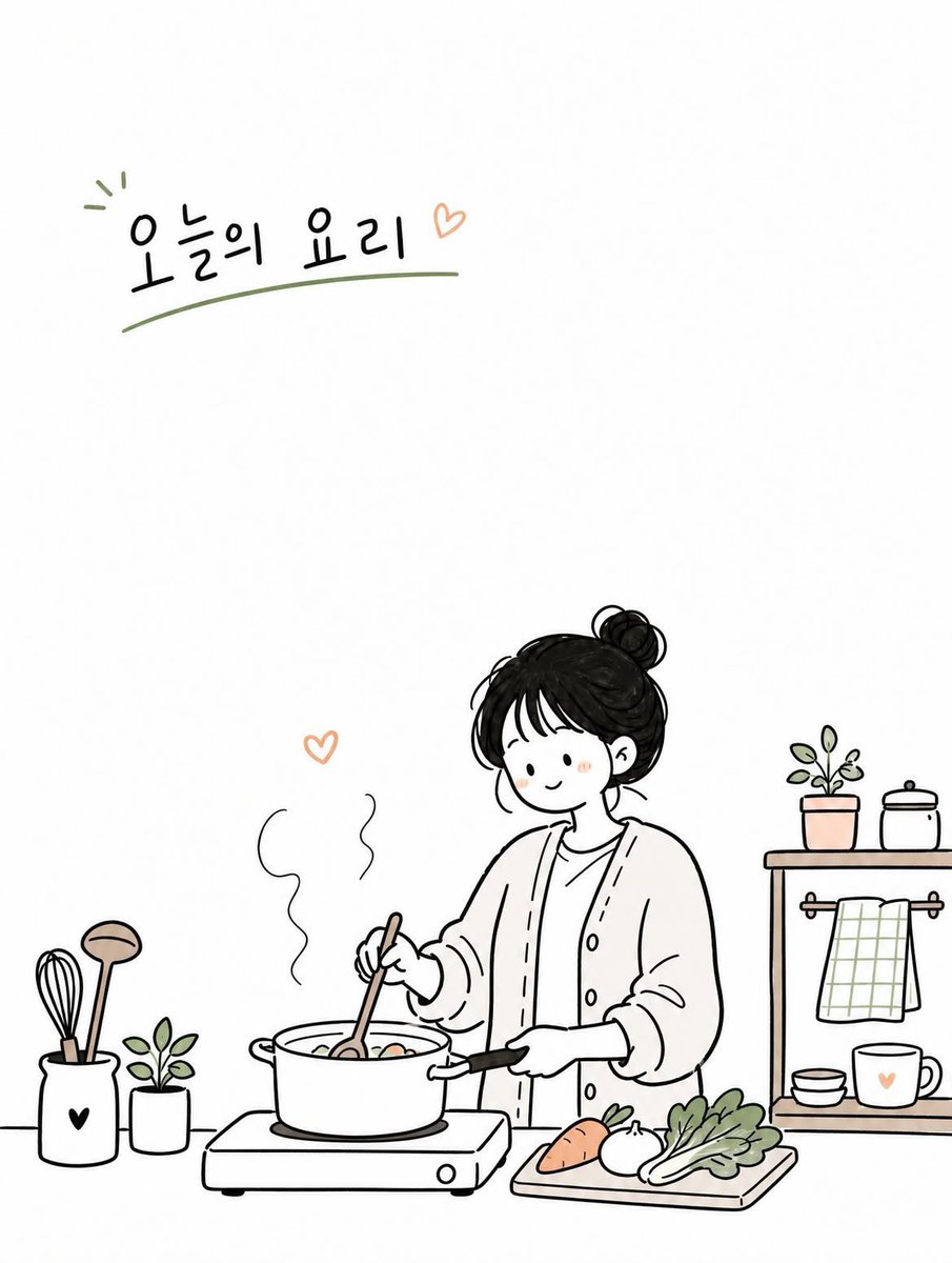 基于 [TOPIC]，创作一幅简单可爱的韩式涂鸦编辑插画。, 图片 1