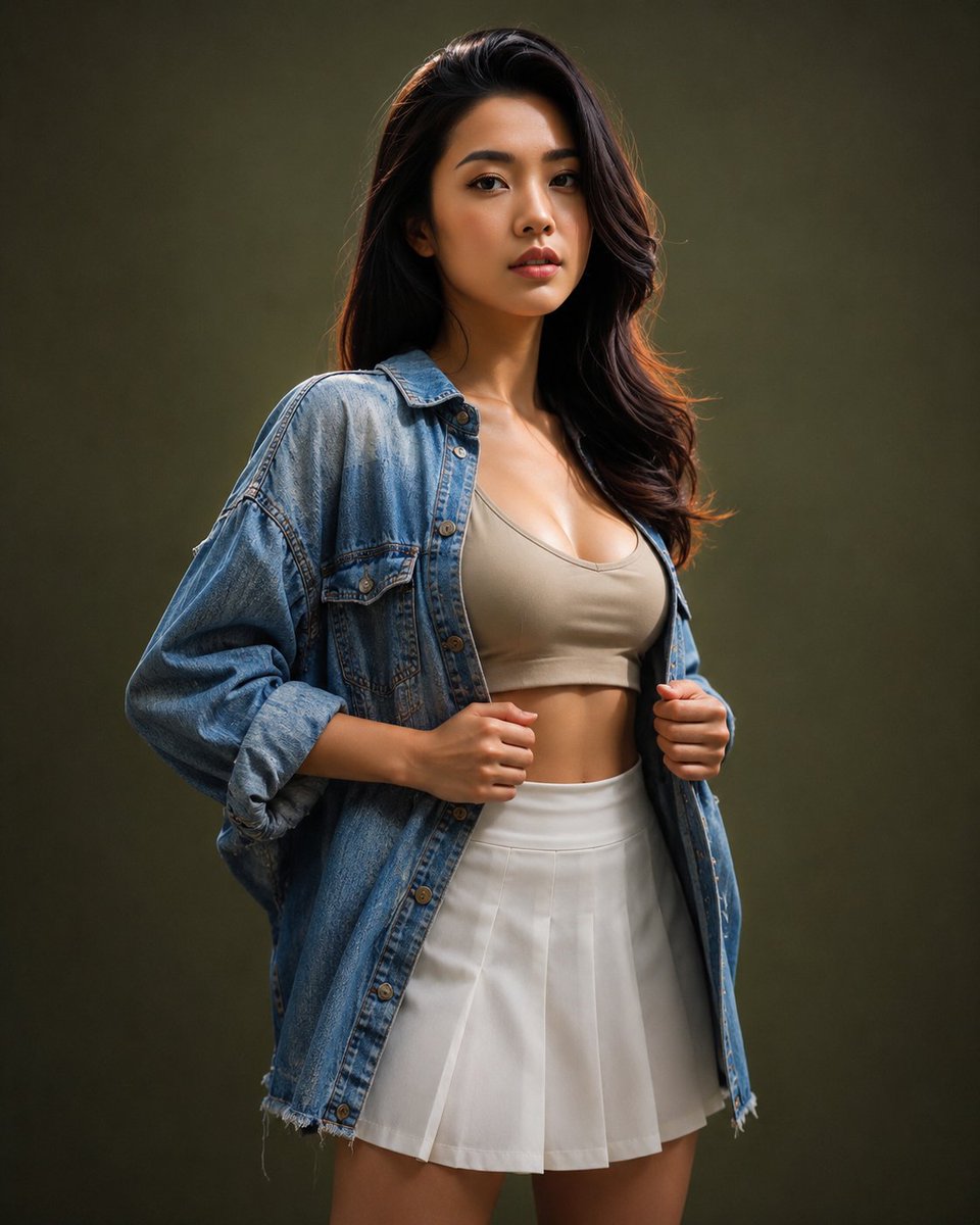 一幅令人惊艳的超写实8K人像肖像,描绘一位美丽的年轻亚洲女性,脸部与参考图像完全一致,五官、比例、皮肤纹理、眼睛形状与颜色、鼻子、饱满的嘴唇、…, 图片 2