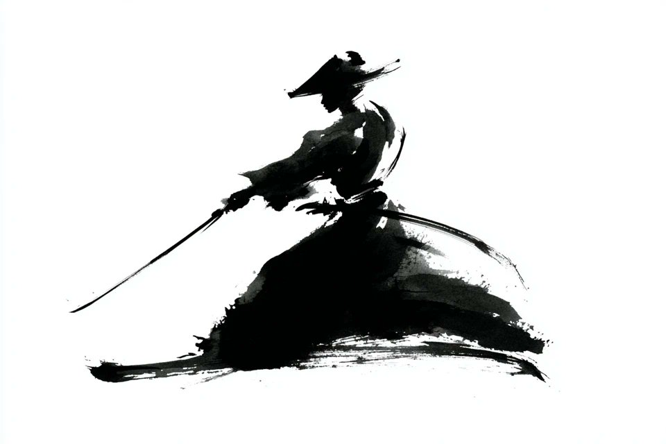 [主题] 的极简绘画风格轮廓，流畅的黑色线条，简洁的构图，简约而富有戏剧性的姿态，以优雅的留白捕捉流动的运动感，富有表现力且优雅的剪影, 图片 4