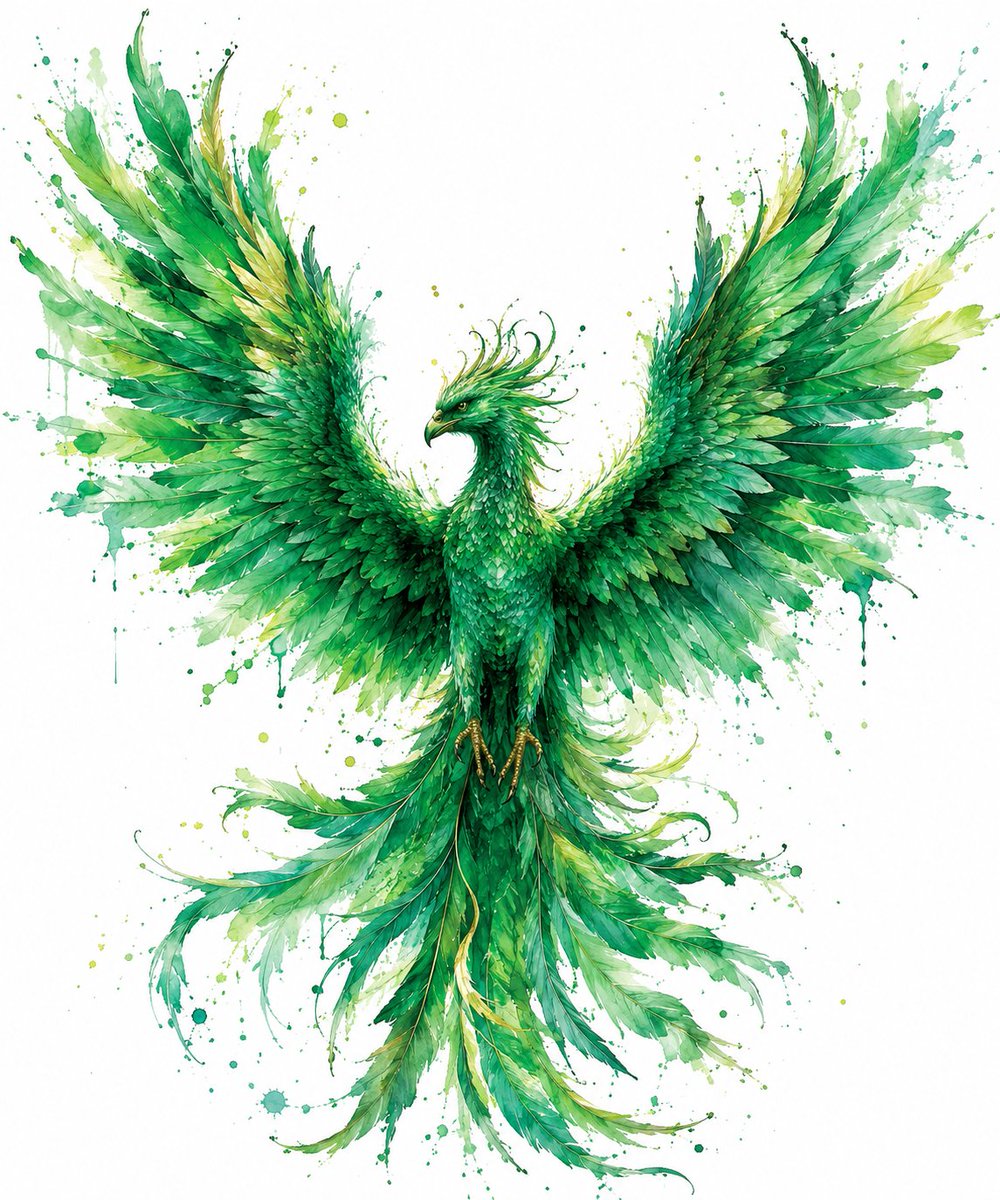 ChatGPT-Image2 创造出令人惊叹的水彩凤凰艺术作品，看起来足以登上画廊。, 图片 2