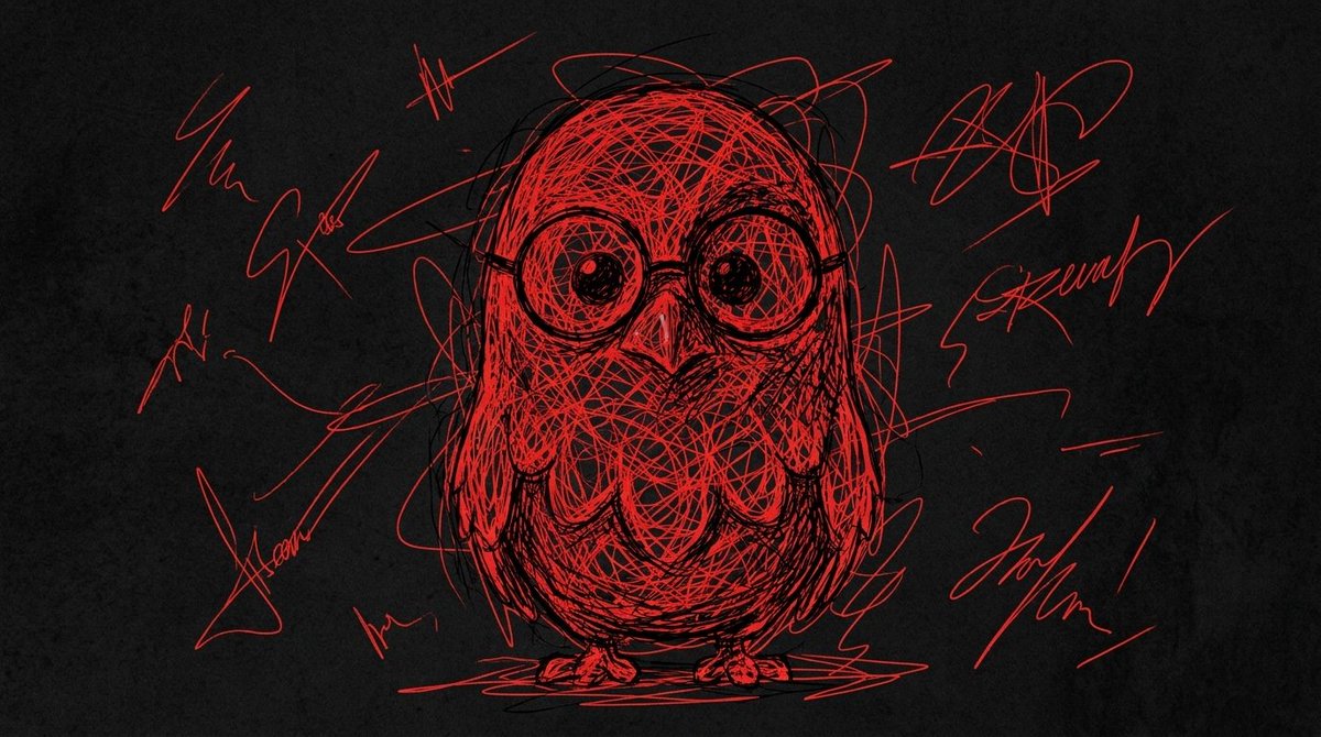 一张纯粹涂鸦艺术风格的画作，画在 [BLACK] 垃圾摇滚纹理质感的纸上。在画面中央，一团密集、混乱、由狂乱线条纠缠而成的粗略轮廓构成了 [T…, 图片 1