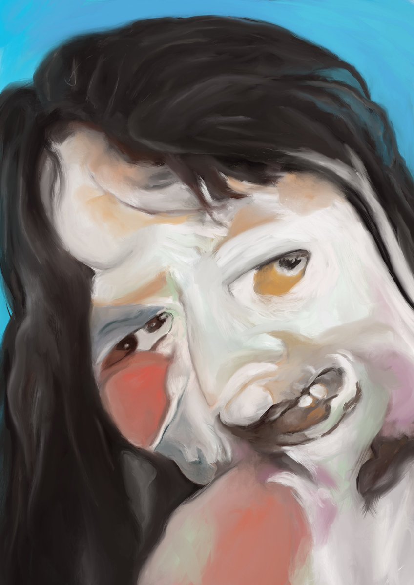"展示你自己"。这是我关于机器幻觉表面的肖像研究/系列的一部分。, 图片 1