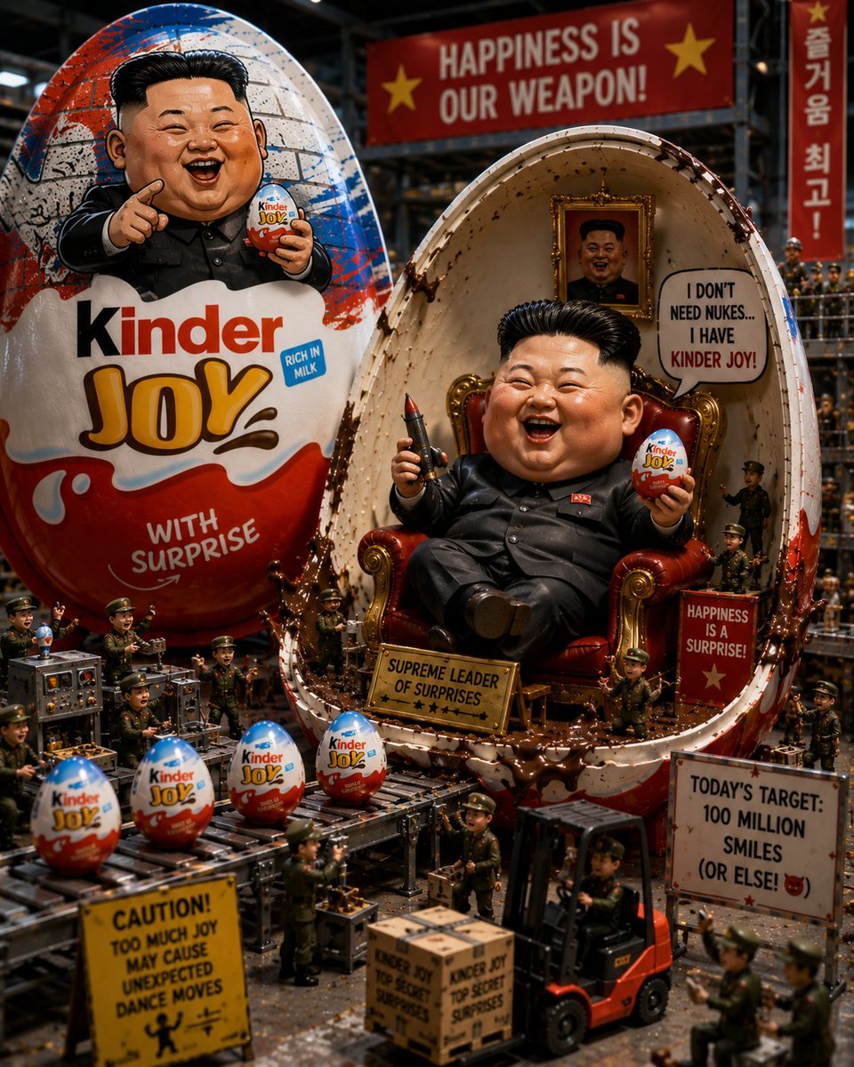 创作一幅超写实、搞笑且高品质的“Kinder Joy 收藏家版”广告，画面中包含 [Uploaded Character Reference]。, 图片 3