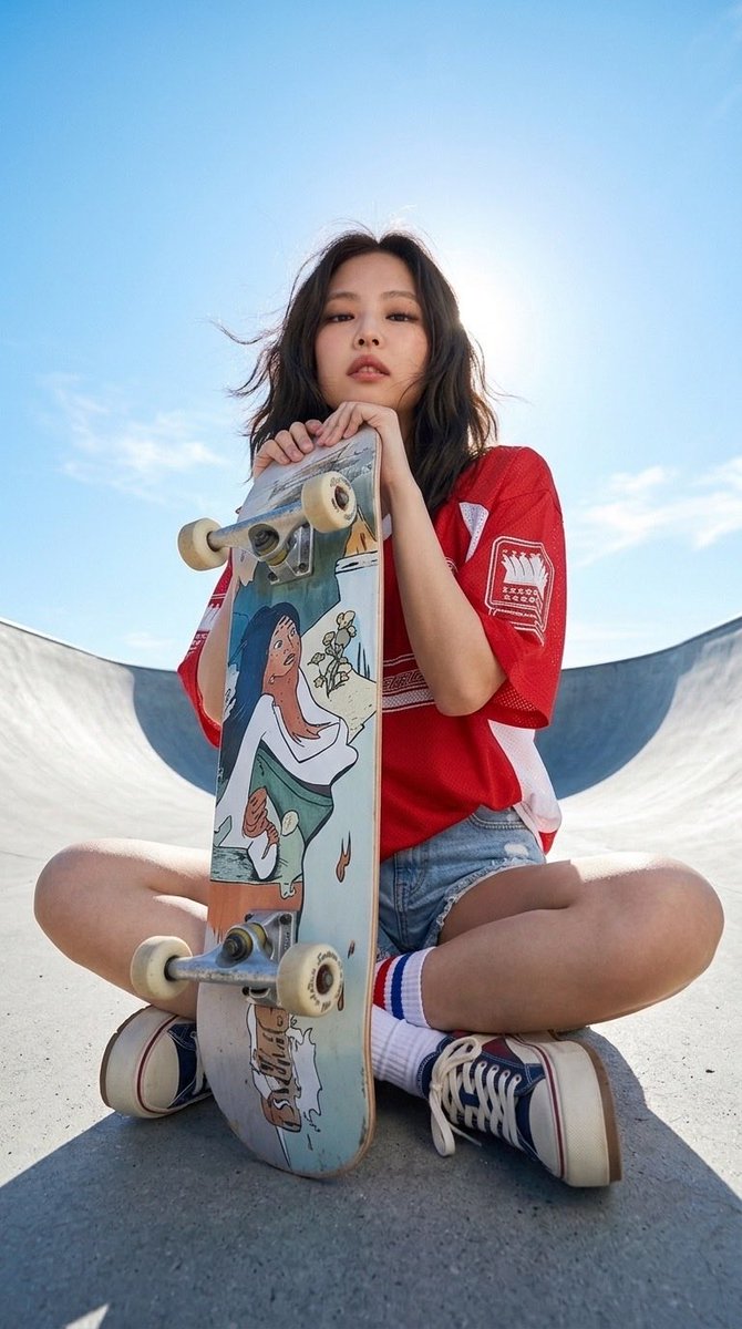 subject_and_outfit_formula:一位时尚的年轻东亚女性,神情自信且酷感十足,深色齐肩秀发被微风轻轻拂动。她身穿一件宽松的…, 图片 2