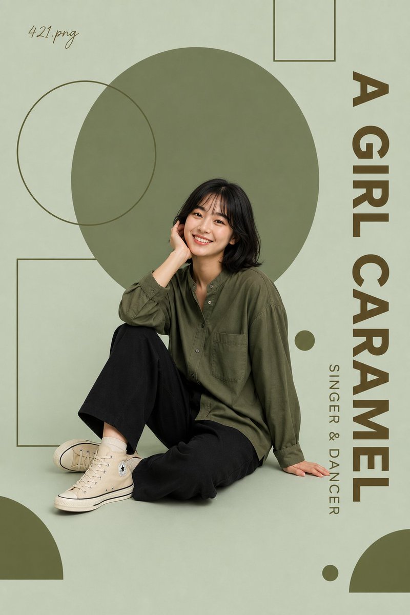 一张高端极简风格的编辑人像海报，画面中一位开朗的年轻女性自然地坐在一把简约的黑色金属凳上，双腿交叉，温暖地朝镜头微笑。她留着柔软的刘海黑色短发…, 图片 2
