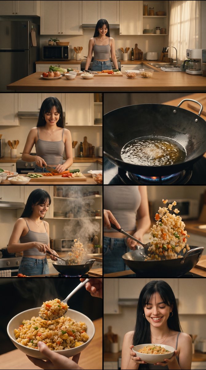 buat gambar cinematic ultrarealistis dengan 6 panel scene storyboard, y…, 图片 2
