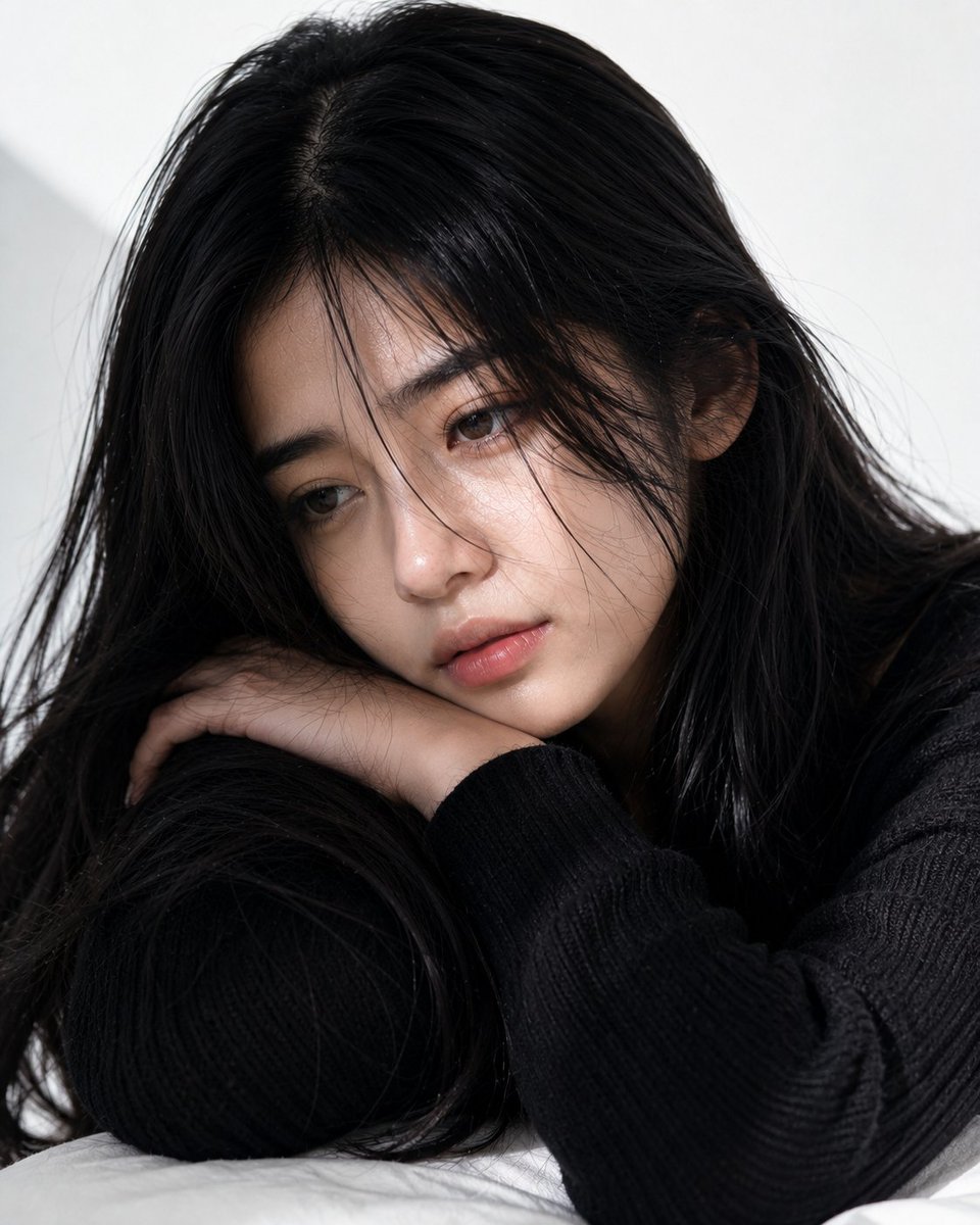 极度写实的极致特写美妆人像，拍摄一位20岁、容貌出众的印尼女子。她拥有白皙暖调的肌肤、光滑透亮的肤色、真实的毛孔、细腻自然的微光以及完美无瑕的…, 图片 3
