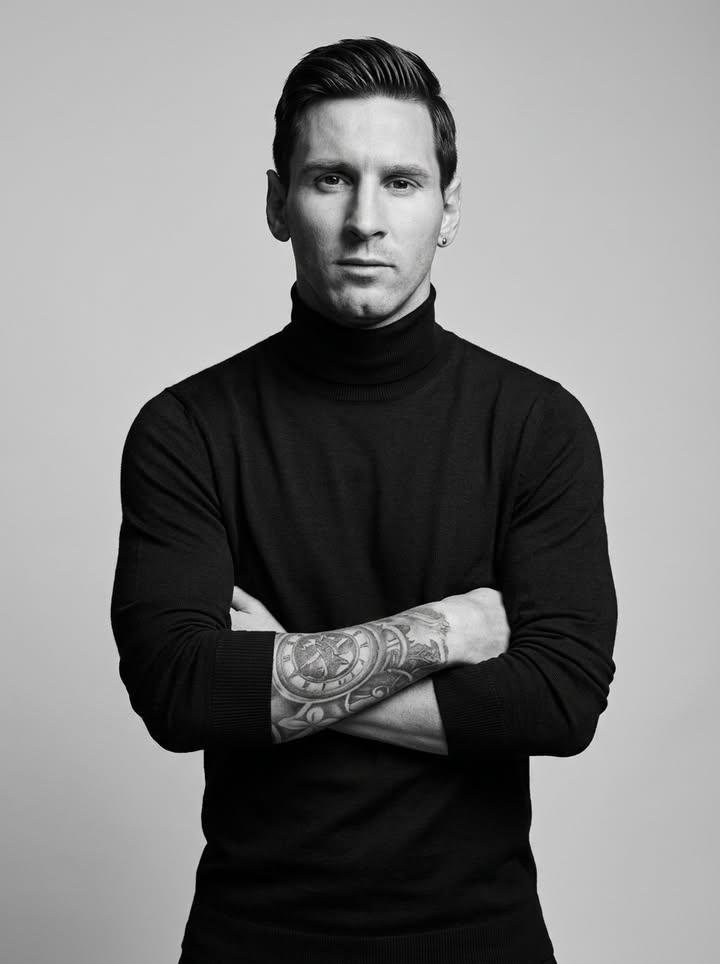 超写实的黑白影棚人像:一位自信的运动型男子正面直视镜头,双臂交叉于胸前。, 图片 1