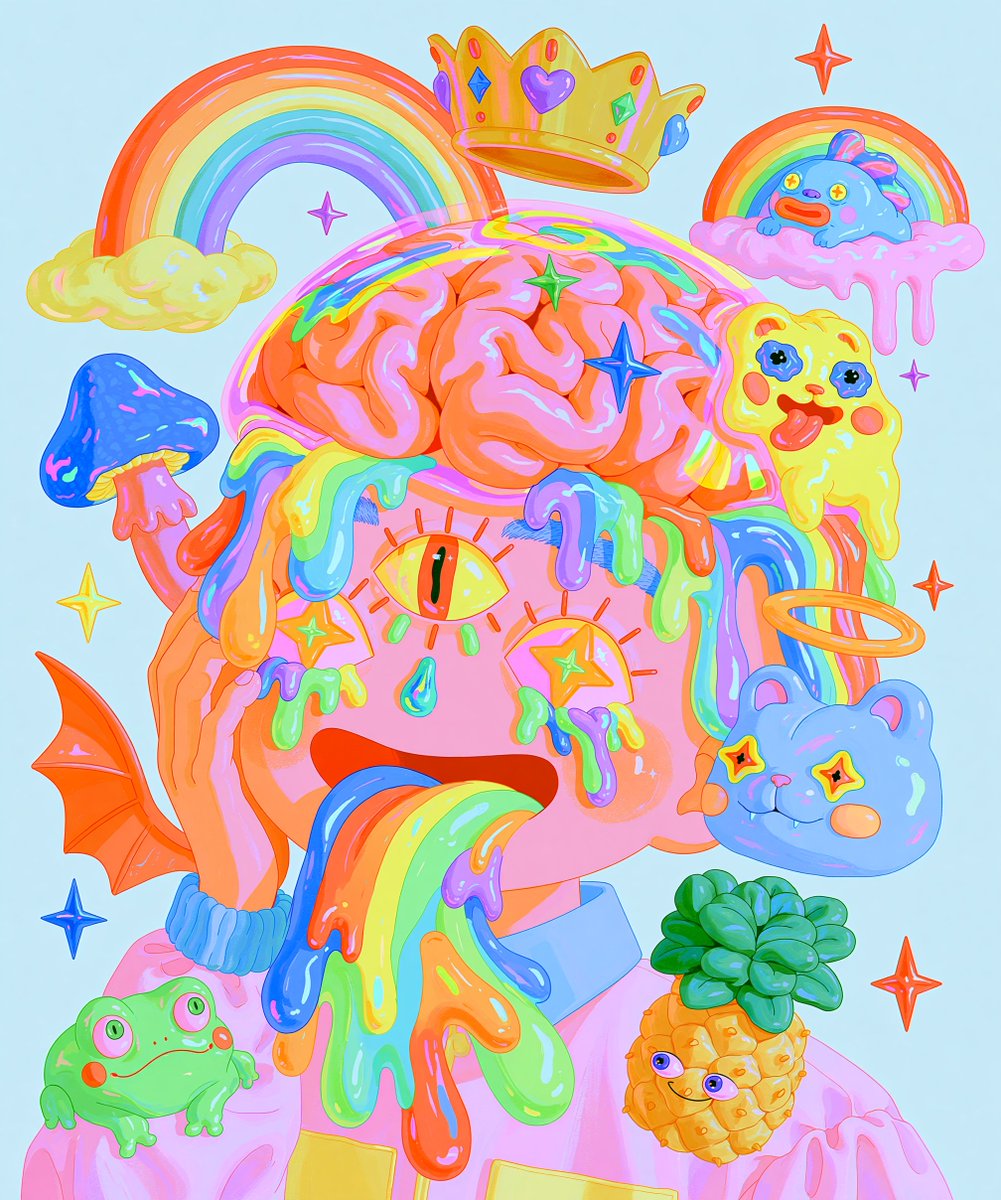 怪异、奇特又傻乎乎的插画 --ar 5:6 --sref 479390880 552230796 521113731 698403493 42…, 图片 1