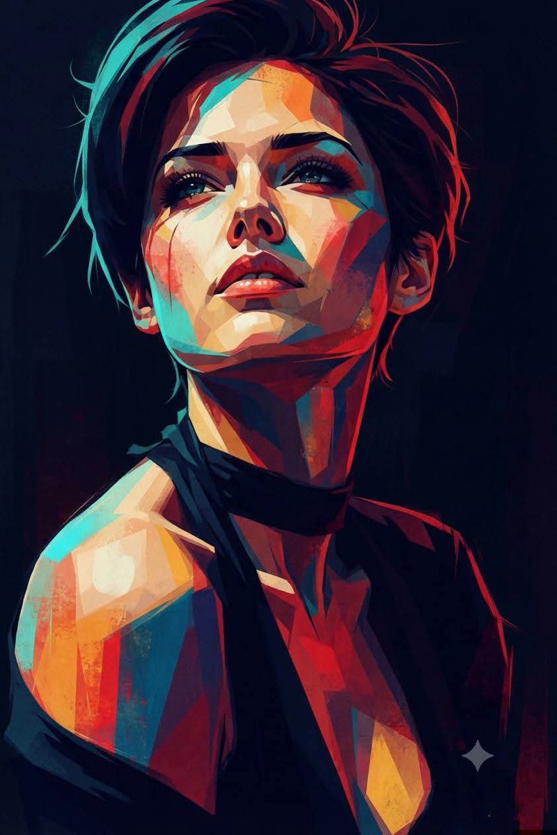 立体派肖像插画, 图片 3