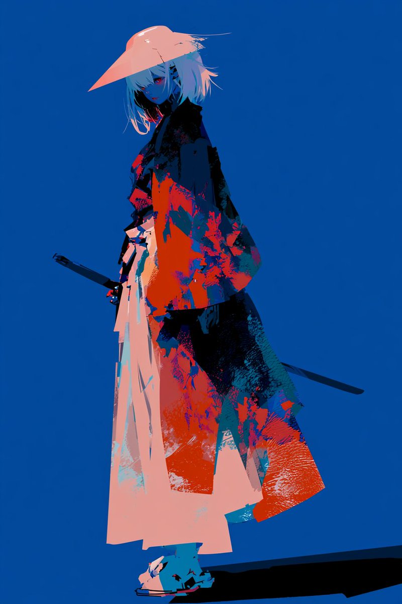 创建一张横向、干净、单色二维故事板线稿表，描绘一名机械武士向画面右侧持续切割无尽阵列；不要渲染方括号标签。, 图片 1