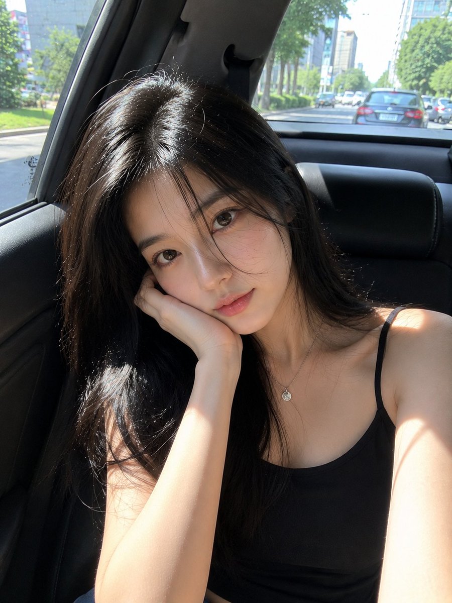 一张超写实的智能手机自拍照，主体是一位美丽的年轻日本女性，拥有光滑的瓷白肌肤、柔和自然的五官、大而温暖的棕色眼睛、自然泛红的脸颊、有光泽的粉色…, 图片 2