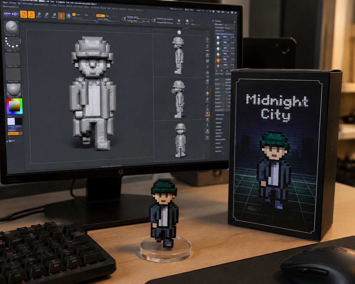 1. Add a photo of your AI agent. 2. Prompt: Create a 1/7 scale model with a rea…