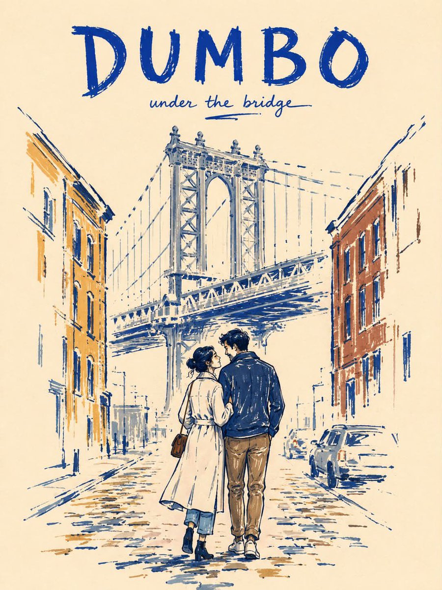 创作一张纵向 3:4 的极简马克笔旅行海报，主题为 NEW YORK CITY，底色为温暖的象牙白纸张。, 图片 1