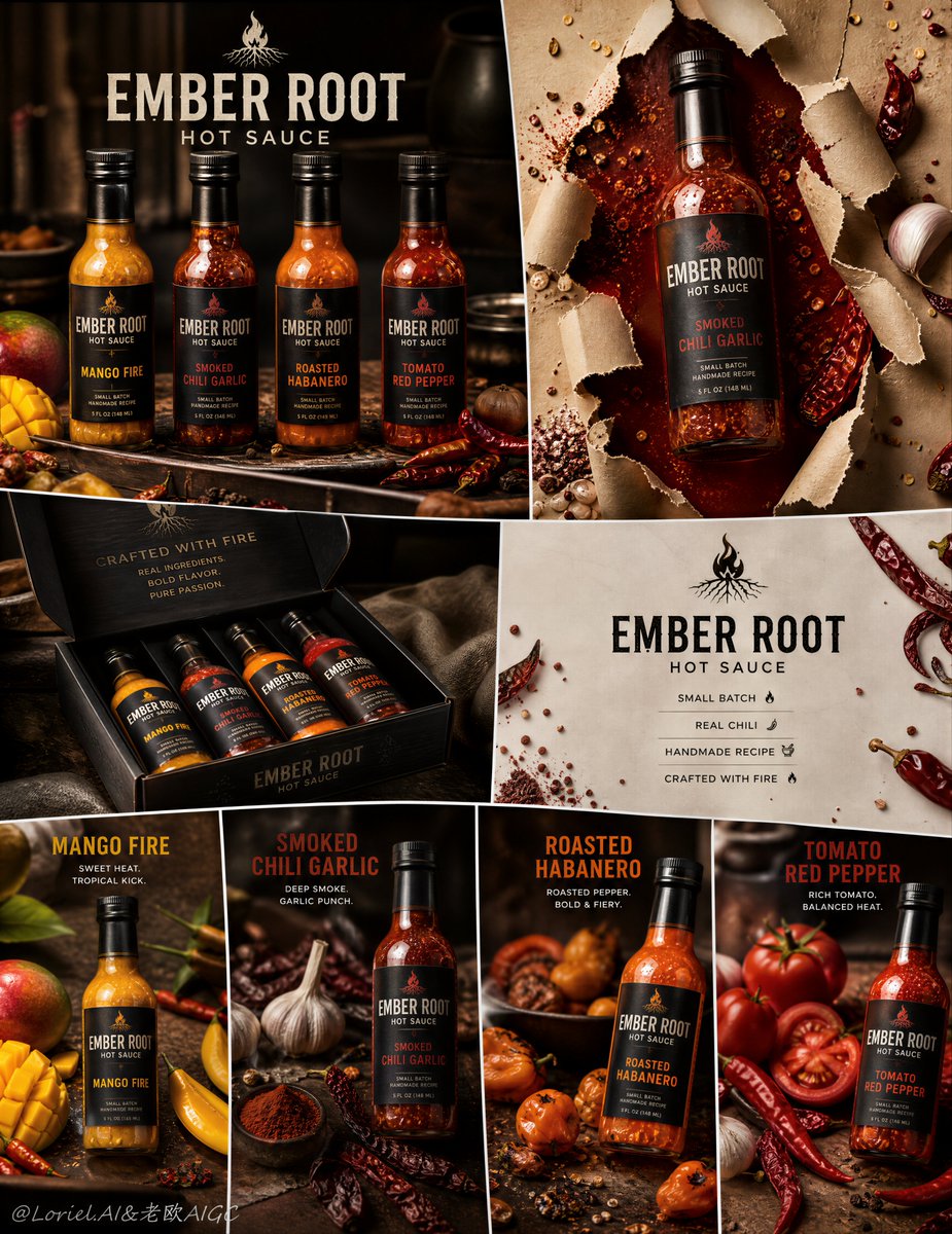 cheap supermarket sauce flyer, cluttered ingredient mess, weak bottle presence,…