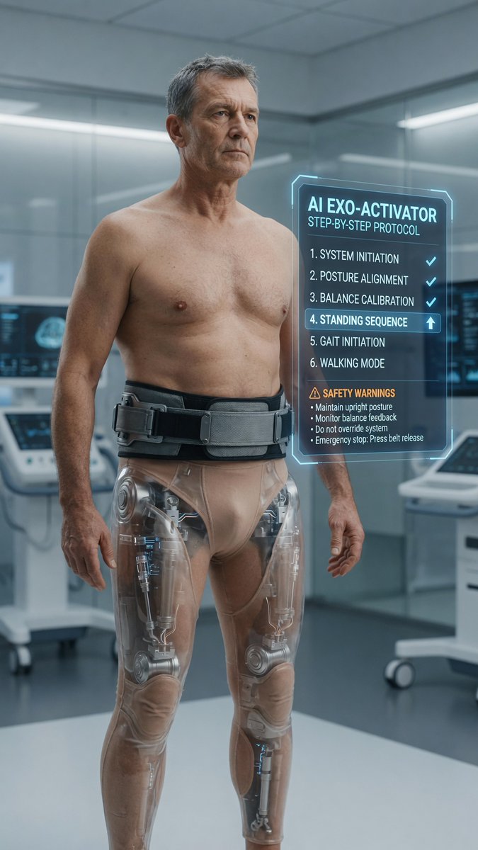 Photorealistic full-body view of the same middle-aged man with short graying ha…