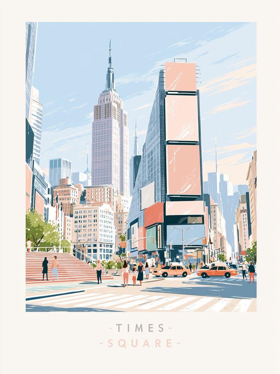 编辑风格旅行海报插画，描绘[COUNTRY]（国家）[CITY]（城市）的[LANDMARK]（地标），平面矢量艺术，极致简约主义，中世纪现代…, 图片 3