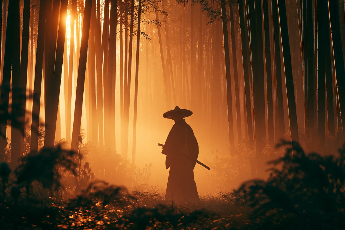 [SUBJECT] 矗立于广袤的 [ENVIRONMENT] 中，被 [LIGHT COLOR] 的光线强烈地逆光勾勒。雾气在场景中飘散，营造…, 图片 4