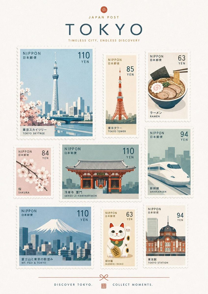 [DESTINATION] = [Destination] Create a premium commemorative postage-stamp coll…