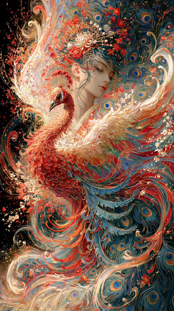 一幅极致密集的东方奇幻艺术杰作，将视觉信息密度推向崩塌的绝对边缘。, 图片 1