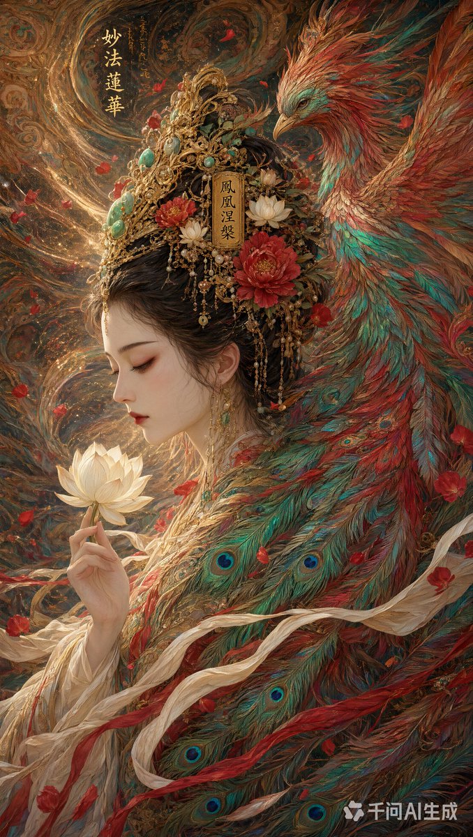一幅极致密集的东方奇幻艺术杰作，将视觉信息密度推向崩塌的绝对边缘。, 图片 4