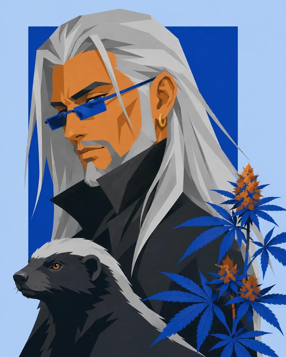 编辑风格的扁平矢量肖像,[CHARACTER],采用紧凑的胸像裁切和四分之三侧视角,头部略微下倾,佩戴 [EYEWEAR] 和 [ACCESS…, 图片 4