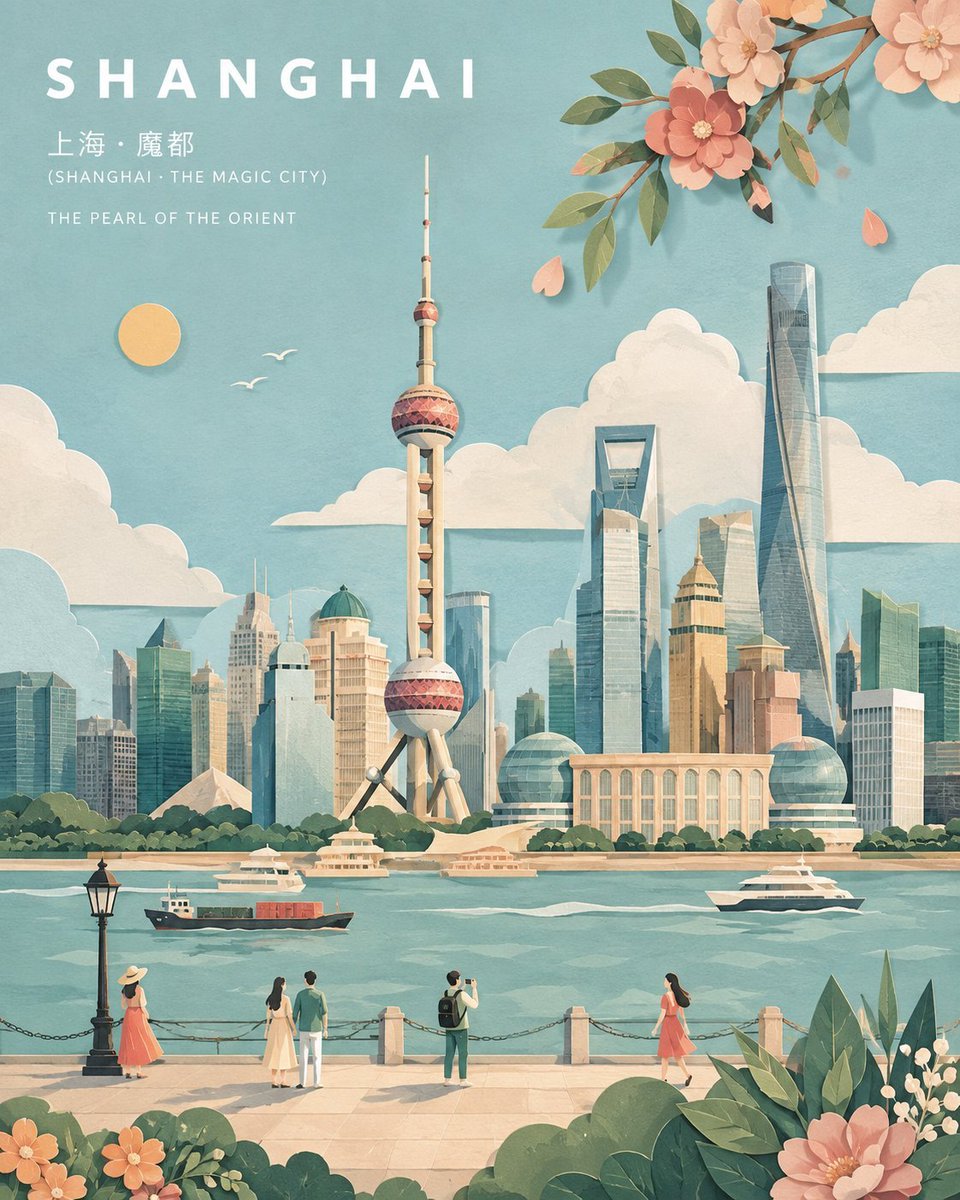 创作一幅精致的宽幅横版插画，主题为 [CITY/SUBJECT]，以 [ICONIC LANDMARK] 作为主要且可识别的视觉锚点。, 图片 3