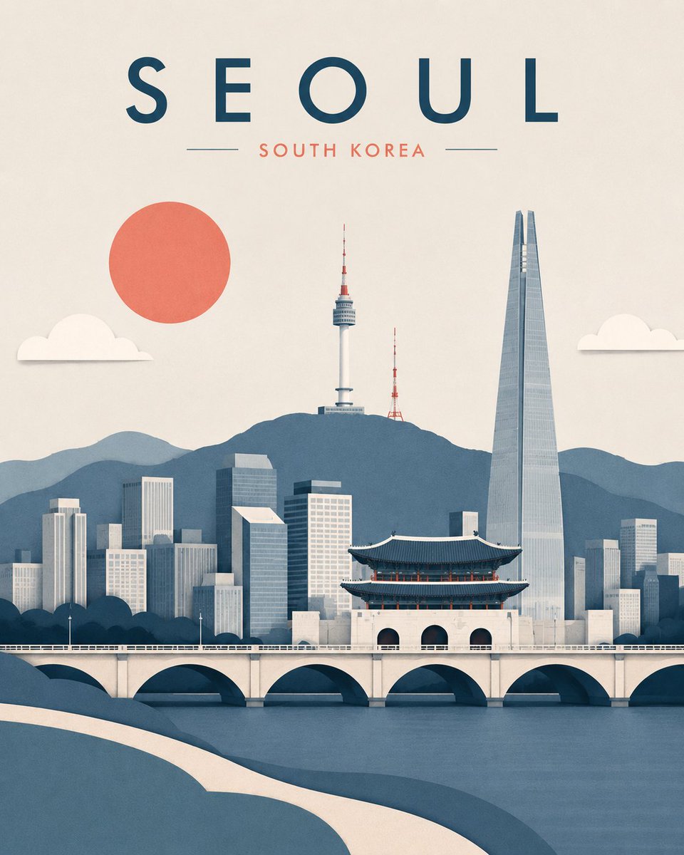 创建一个高端编辑风格的旅行插画，描绘[DESTINATION]，[COUNTRY/REGION]，采用极简分层剪纸插画风格。重要提示：绝不能看…, 图片 3