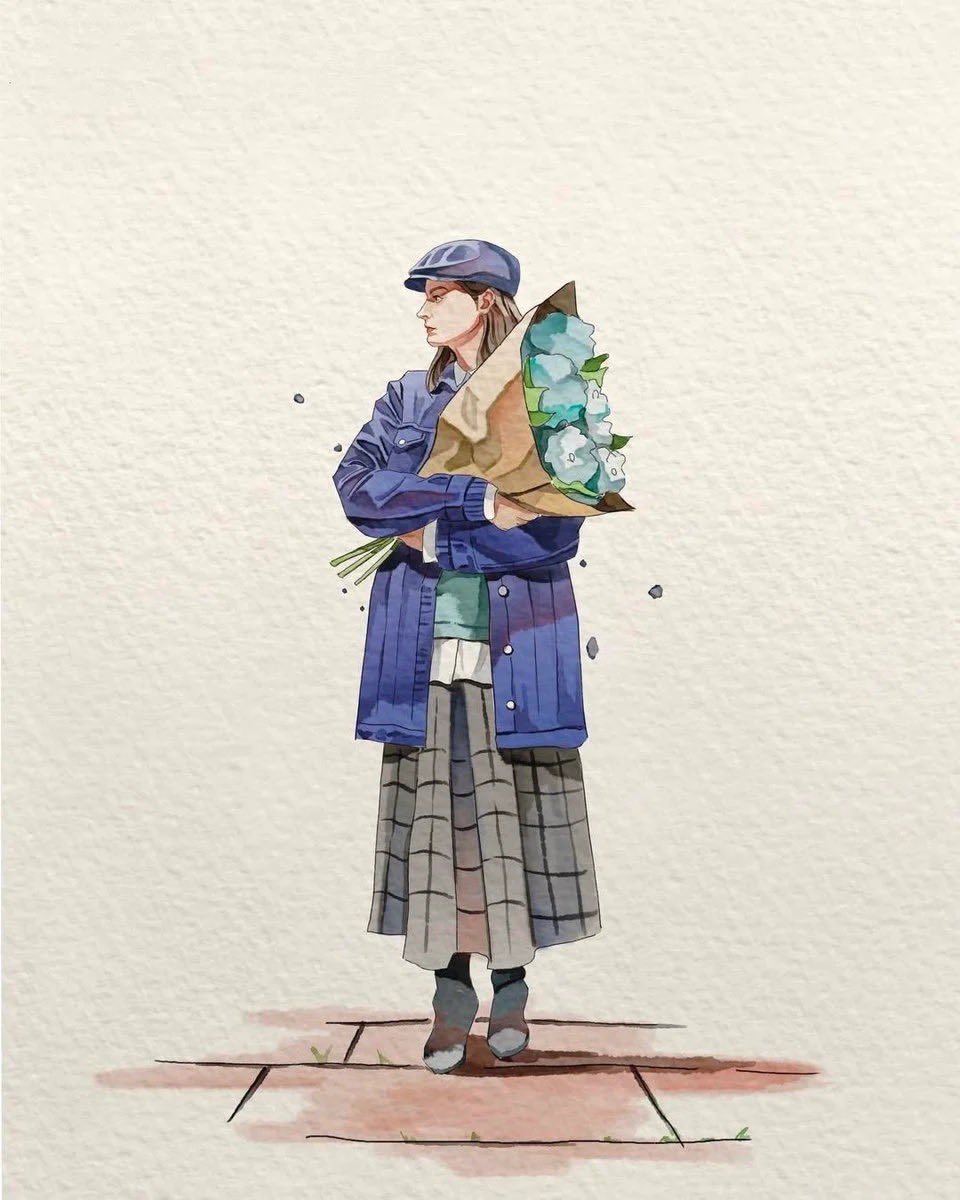 极简水彩插画,绘制于带有纹理的象牙白手工纸上,柔和的粉彩配色,细腻的墨线轮廓,微妙的水彩晕染效果,温馨的绘本美学,留有大量干净的负空间。, 图片 2