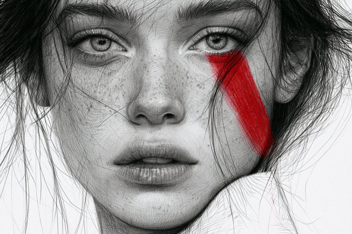 Hyper-realistic black and white sketch of a [subject], detailed pencil linework…