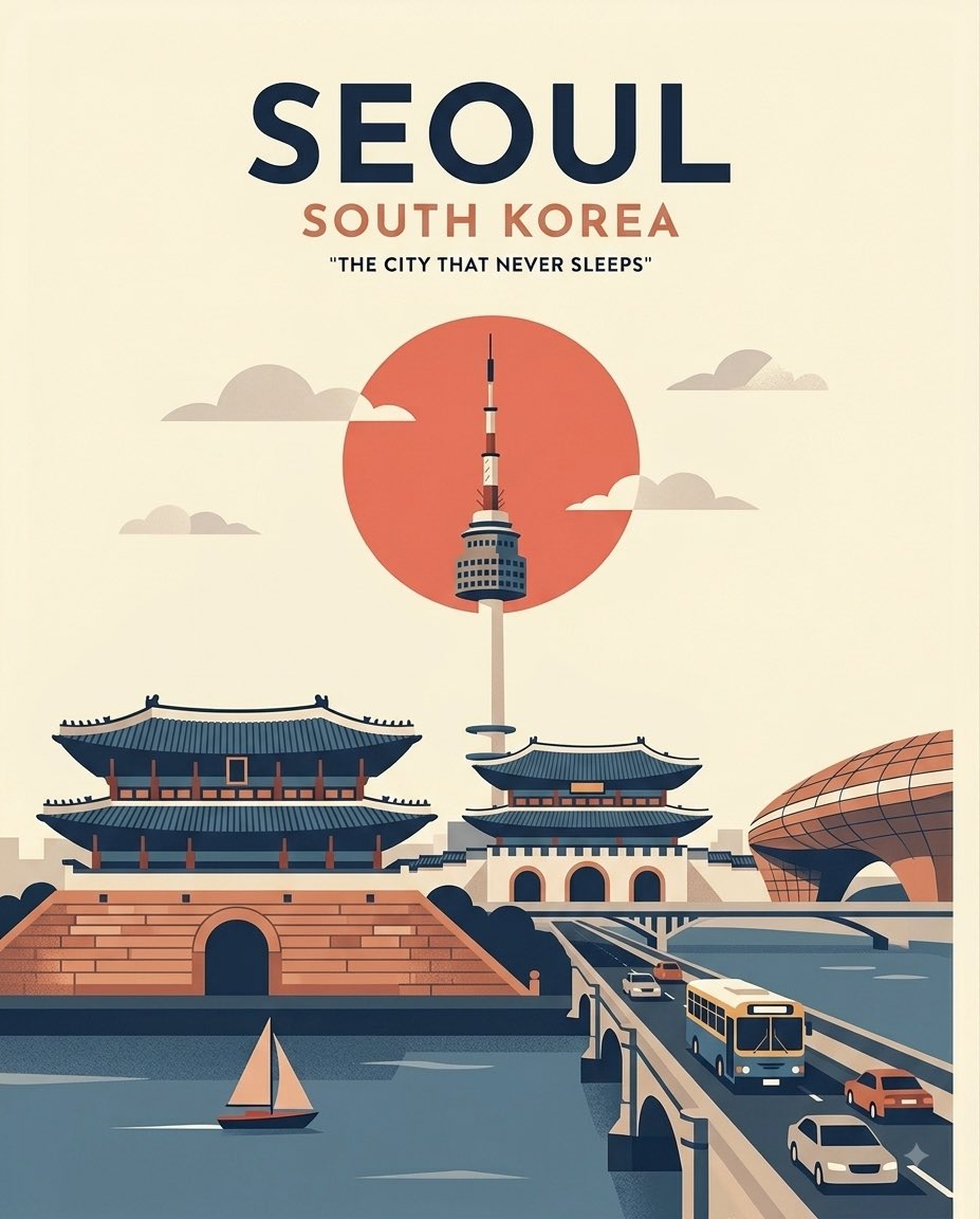 为 [DESTINATION / CITY, COUNTRY]（目的地 / 城市，国家）创作一幅极简、高端的复古风格旅行海报，灵感源自经典中世…, 图片 3