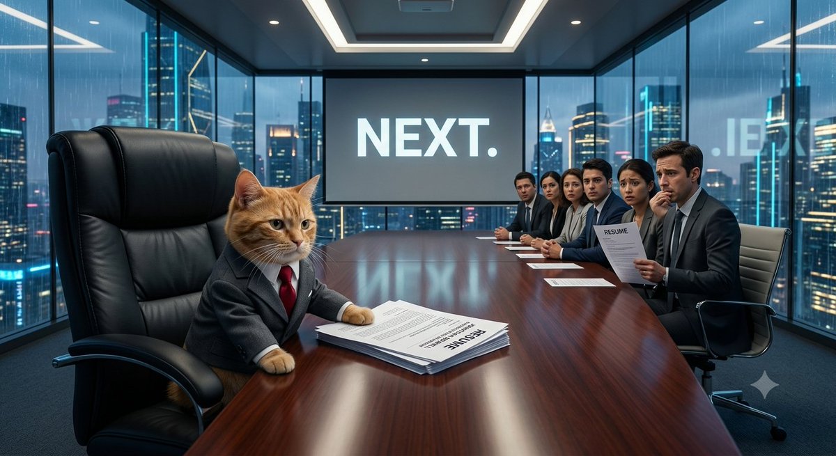 { "title": "The Interview", "scene": "A luxurious corporate office on the 98th …