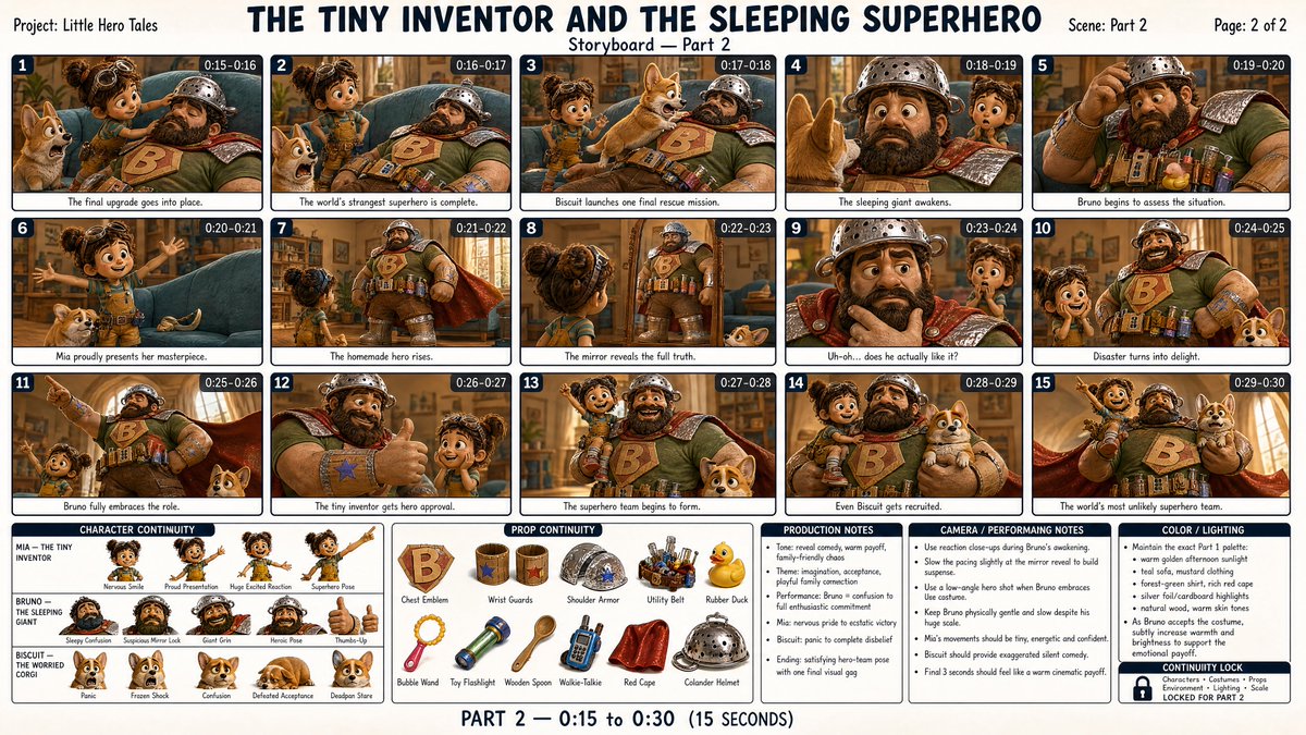 为原创3D动画短片《THE TINY INVENTOR AND THE SLEEPING SUPERHERO》(小小发明家与沉睡的超级英雄)的…, 图片 1