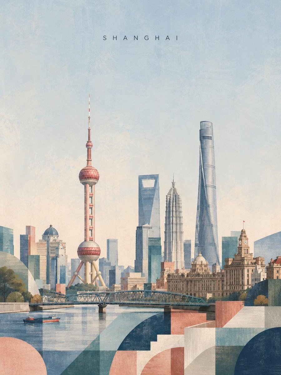 创作一幅精致的编辑风格台北旅行海报插画,灵感来自复古现代主义旅行艺术。以台北101作为主导地标,高耸于层层叠叠的城市天际线之上,前景为中正纪念…, 图片 2