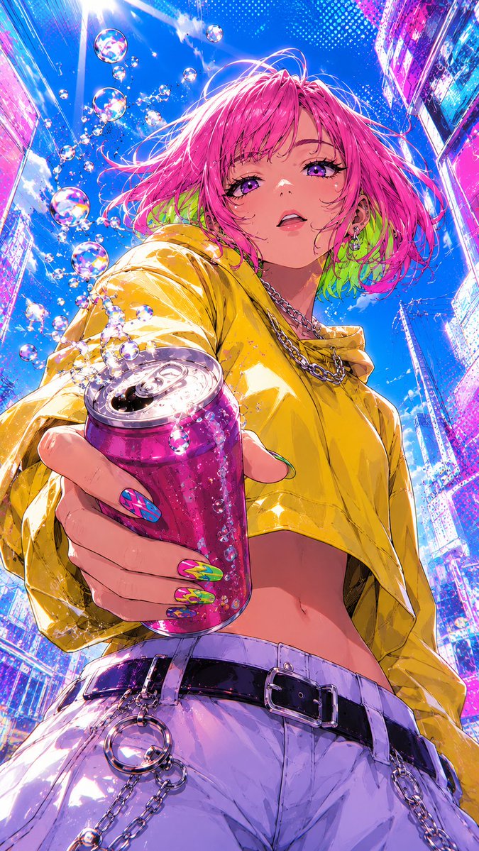 A hyper-detailed, high-resolution Japanese anime illustration, 9:16 aspect rati…
