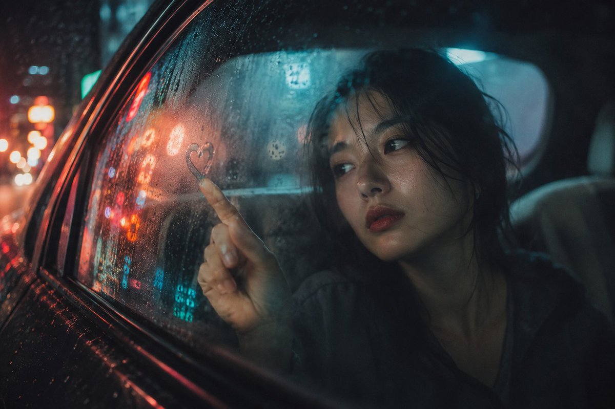 电影感雨夜人像, 图片 1