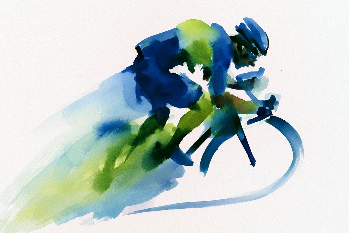 Abstract watercolor wash of a [subject], loose oversized brushstrokes, broad fl…