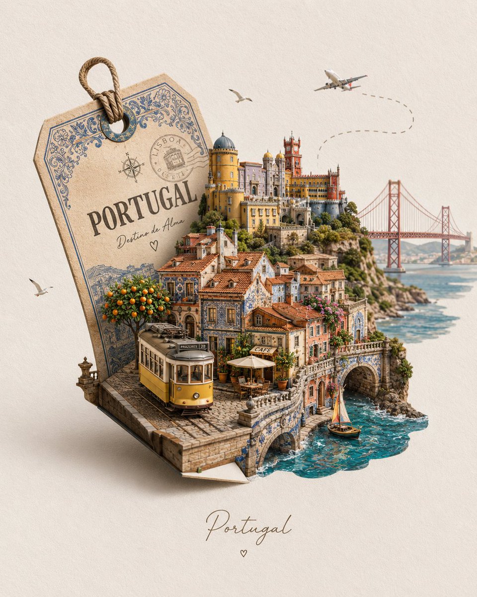 Portugal in a Pocket — A Miniature Journey Through Lisbon & Sintra Some places …