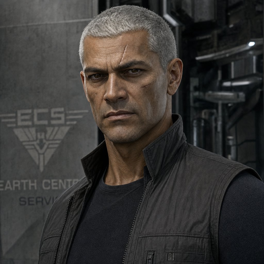 Ian Cormac, Adult male, ECS agent in the scifi Polity universe by Neal Asher, m…