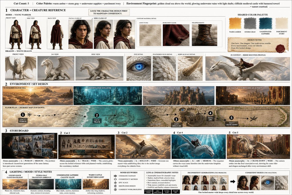 分镜(16:9)—— 用全景镜头方法保持龙骑士的一致性, 图片 1
