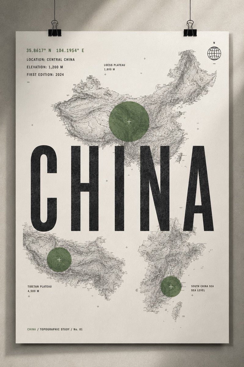 创作一幅精致的 4:5 竖版当代国家艺术海报,灵感源自瑞士平面设计、地形图、现代编辑类海报以及高端户外制图风格。, 图片 4