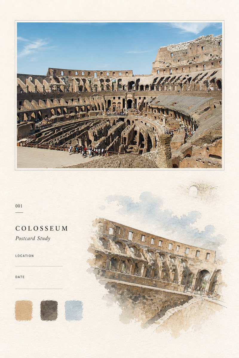 【PALETTE POSTCARD STUDY POSTER|旅行色卡水彩研究海报】, 图片 2