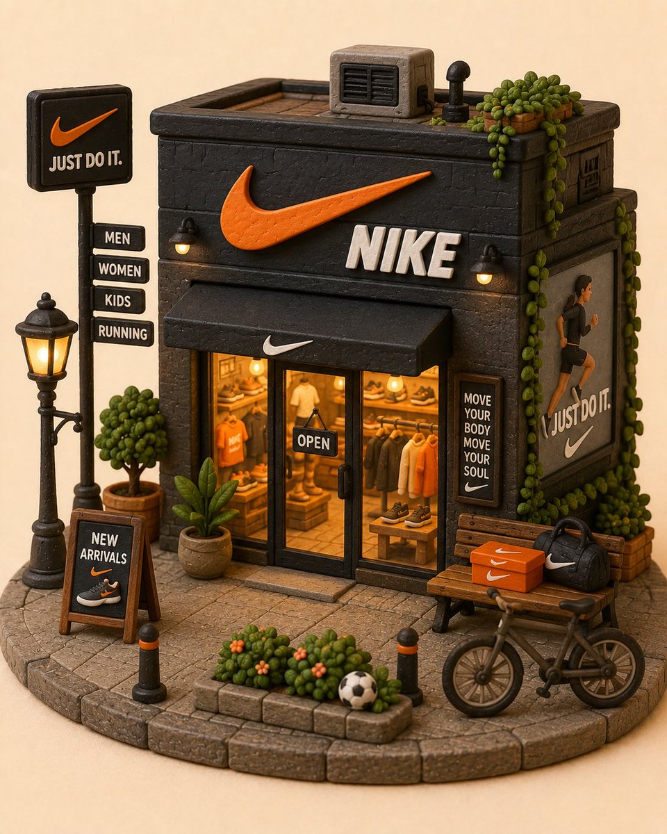 创作一个迷人的手工微缩立体场景模型，以 [STORE / BRAND NAME]（店铺/品牌名称）作为主要焦点。将这个辨识度高的店面重新构想为…, 图片 4