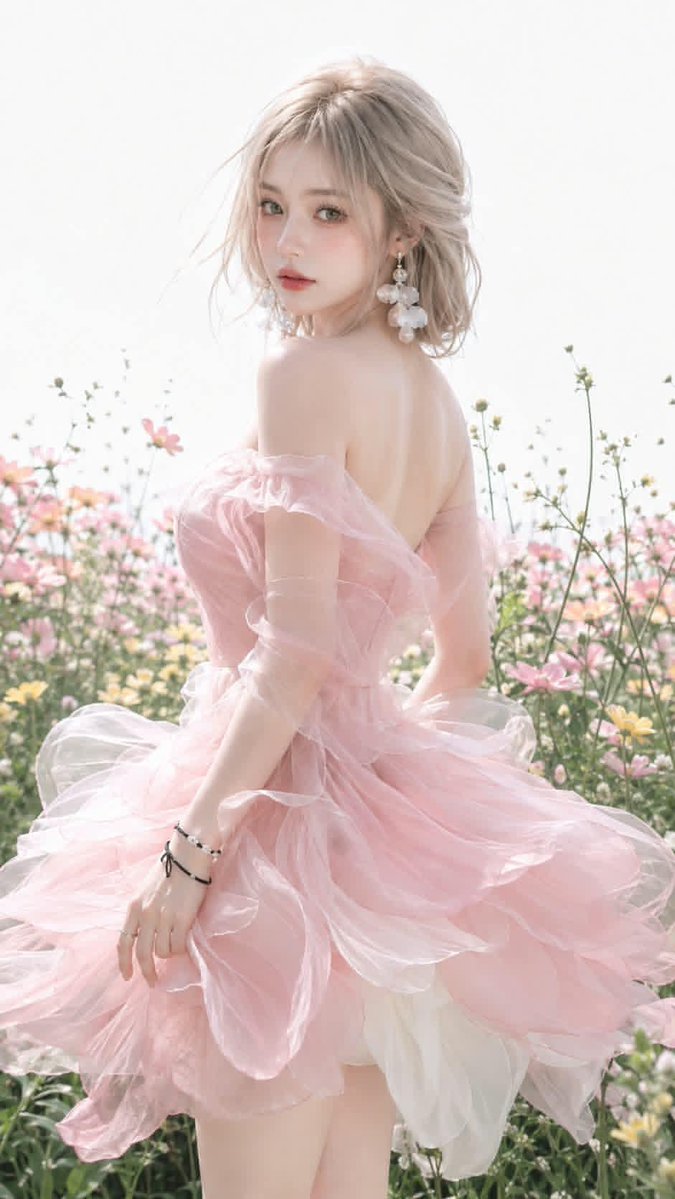 超写实时尚大片风格，画面中是一位明显成年的年轻女性，面容年轻清新，纤细优雅的V形脸型，下颌线与下巴精致分明，肌肤苍白透亮呈现玻璃肌效果，带有真…, 图片 1