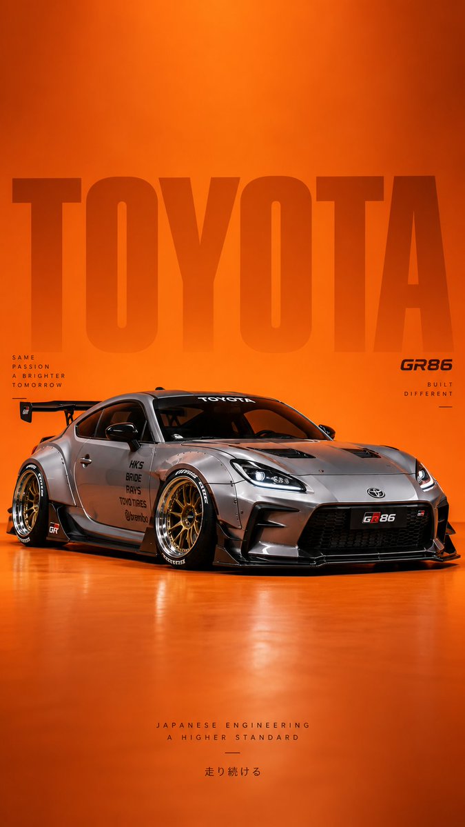 创作一张高端电影级汽车工作室海报,主体为一辆粉色 Mazda RX-7 FD,采用低位前 3/4 视角。车身采用纯净光亮的柔和粉彩色,姿态激进…, 图片 4