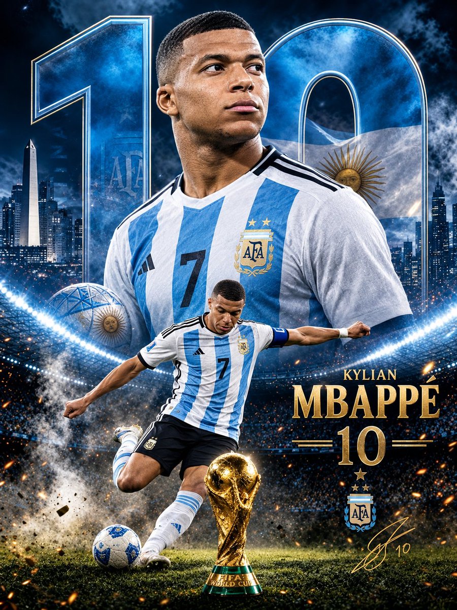 This is a digitally created promotional photograph for the Argentina national s…