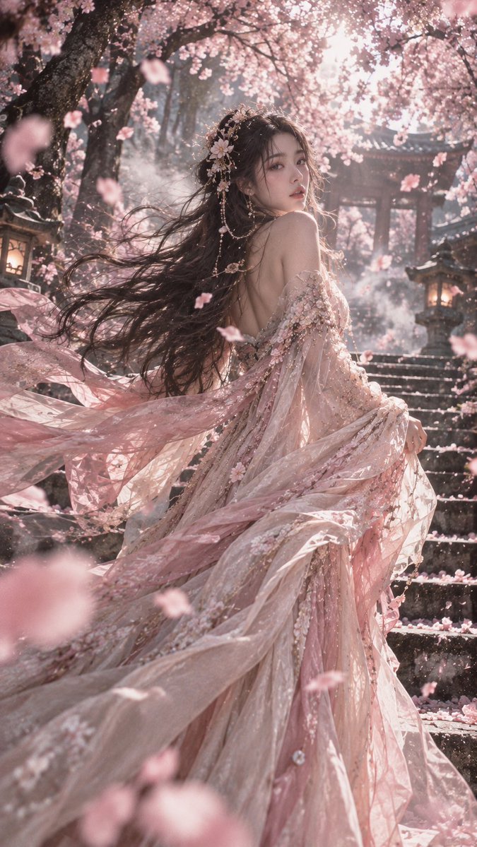 🎞️ 超现实古风电影胶片人像，9:16 竖幅；18–22 岁、明确成年的漂亮东亚女性，约 1.75 米，精致小脸与柔和立体五官，冷白通透肌肤…, 图片 3